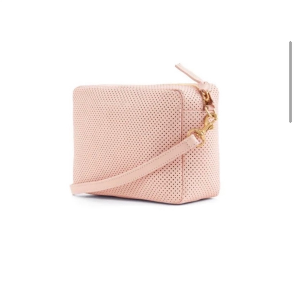 Clare V midi sac perforated ballet pink